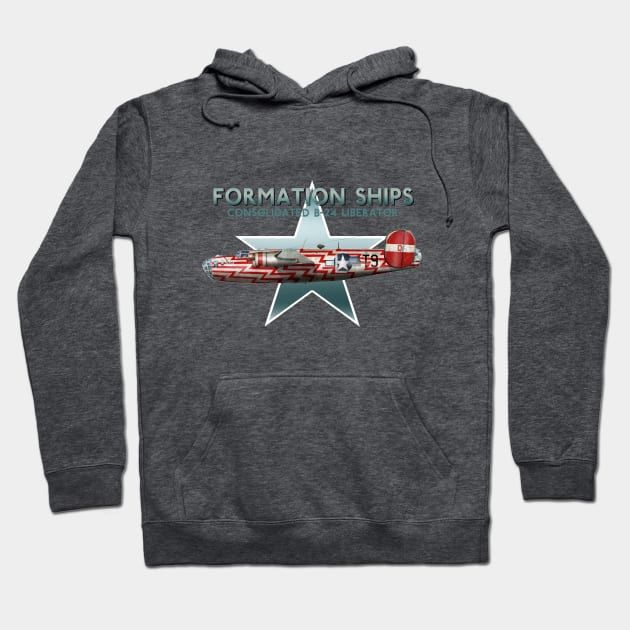b 24 liberator formation ship Hoodie by Spyinthesky